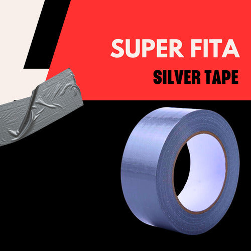 Rolo Fita Adesiva Silver Tape Multiuso Prova D'água Vedante
