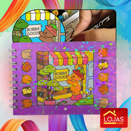Livro Colorir Goods 50 Folhas Desenhos Bobbie Pintar Acetato