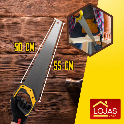 Serrote Em Aço Multiuso 55cm Cabo Emborrachado Profissional