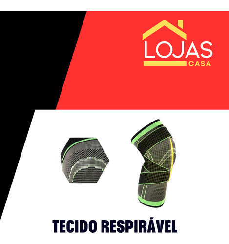 Kit 2 Joelheiras Compressão Confortável Ajustável Tensor