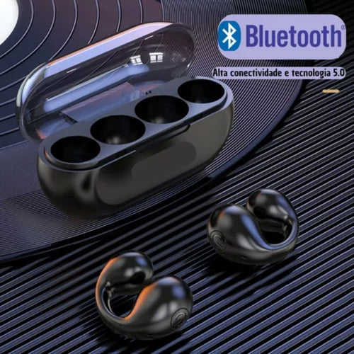Fone De Ouvido Bluetooth Sem Fio Earcuffs Esportivo Brinco