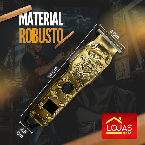 Máquina De Cortar Cabelo Dragão Com Visor Recarregável