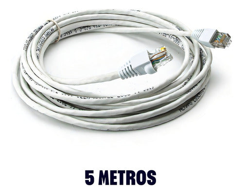 Cabo De Rede Categoria 6 5m Par Trançado Utp Rj45 Ethernet Rápido Anti-lag