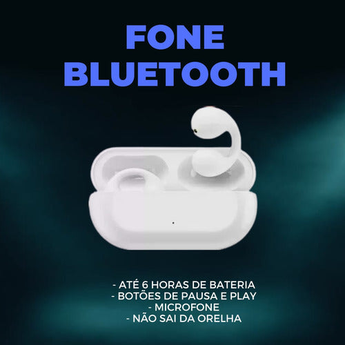 Fone De Ouvido Bluetooth Sem Fio Earcuffs Esportivo Brinco