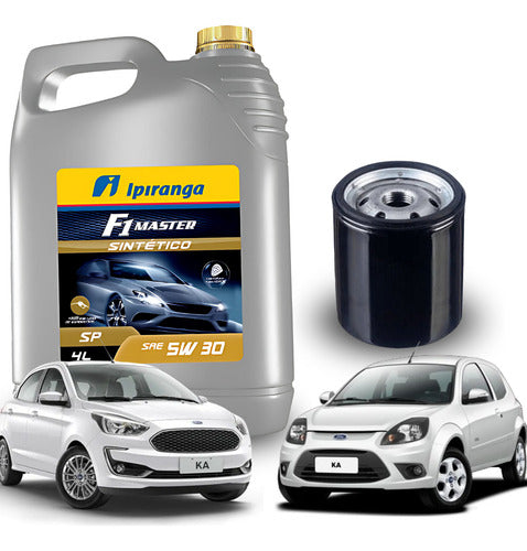 Kit Troca De Óleo 5w30 E Filtro Ford Ka 1.0 2005 Até 2017