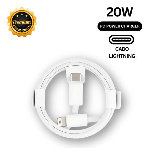 Carregador Automotivo + Cabo Para iPhone 11 12 14 Tipo C 20w
