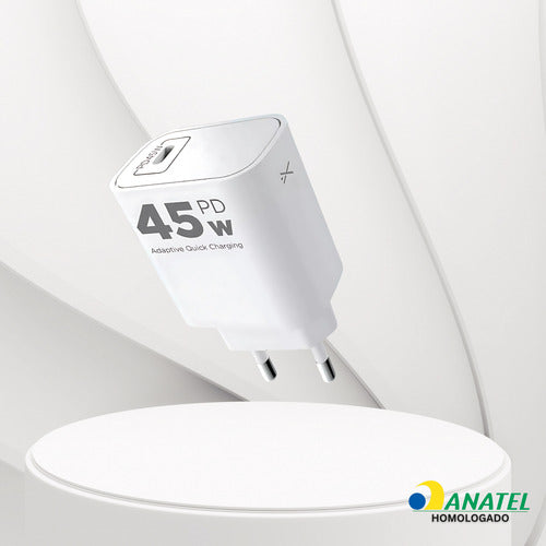 Carregador Para iPhone 15 16 Turbo 45w Tipo C Cabo Luxo