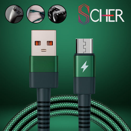 Cabo Recarga Controle Ps4 Usb V8 Trançado Resistente Tático