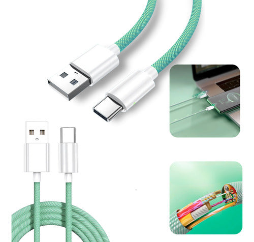 Cabo Usb Turbo Color Para Samsung Motorola LG A20 A32 A52 A7