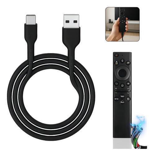 Cabo Usb-c 1m Controle Remoto Samsung Lojas Casa Rápido E Durável