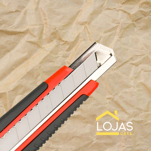 Estilete Reto Portátil 3 Lâminas Profissional Leve Bolso