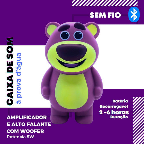 Caixa De Som Woofer Sem Fio Ursinho À Prova D'água Pt-br Fof