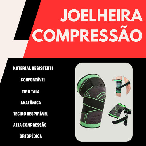 Joelheira Compressão Confortável Ajustável Tensor De Lesões