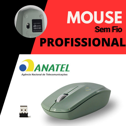 Mouse Sem Fio Sensor Óptico Profissional Confortável Cmos Un