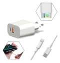 Fonte Carregador Duplo + Cabo 45w P/ iPhone XR 11 12 13 14