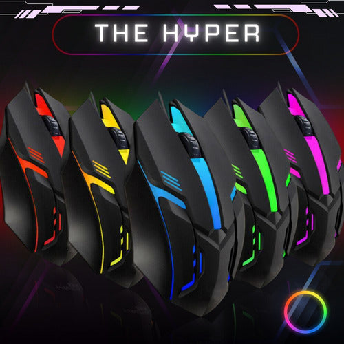 Mouse Gamer Rgb Óptico Antiderrapante Jogo Ágil Ergonônico