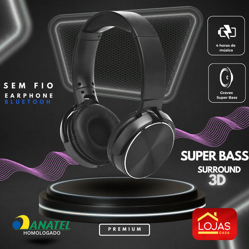 Headphone Bluetooth Fone De Ouvido Colorido Som De Qualidade