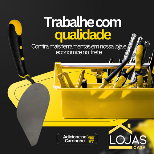 Colher De Pedreiro Jardim Canteiro Reta 7   Aço Profissional