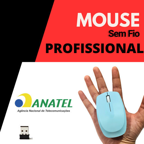 Mouse Sem Fio Sensor Óptico Profissional Confortável Cmos Un