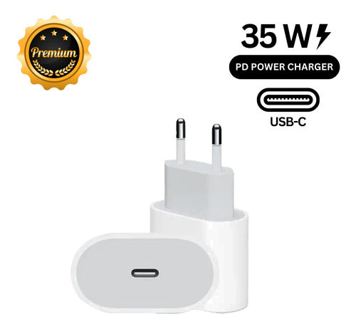 Fonte Carregador Turbo 35w Cabo 2 M P/ iPhone 11 12 13 14