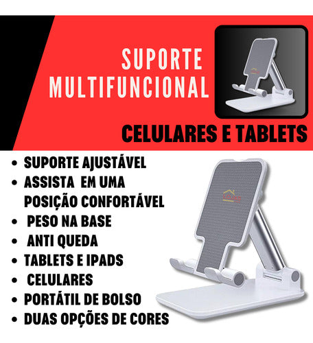 Apoio De Mesa De Celular Tablets Ajustável Premium Universal