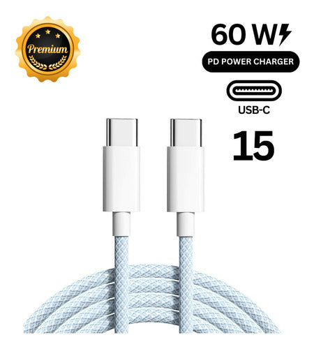 Carregador Fonte Turbo 35w Para iPhone 15 Pro Max Com Cabo Cor Branco