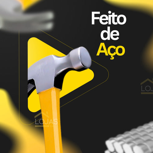Martelo Cabo Ergonômico Carpinteiro Pedreiro 33 Cm 600g Long
