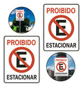 Placa De Sinalização Proibido Estacionar 20x30 / 2 Unidades