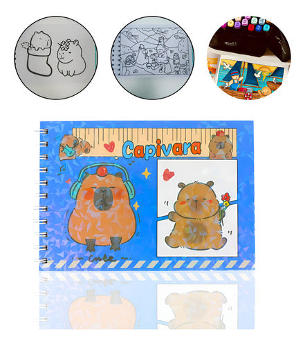 Livro Para Colorir Pintura Desenho Cute Capivara Goods