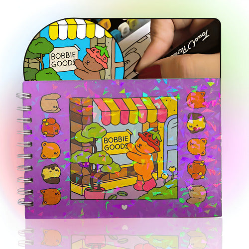 Livro Colorir Goods 50 Folhas Desenhos Bobbie Pintar Acetato