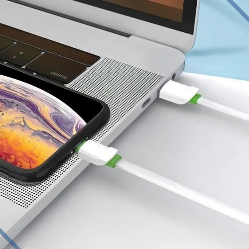 Cabo Carregador 2m Usb Compatível C/ iPhone 8 Plus S X Xr Xs Cor Branco