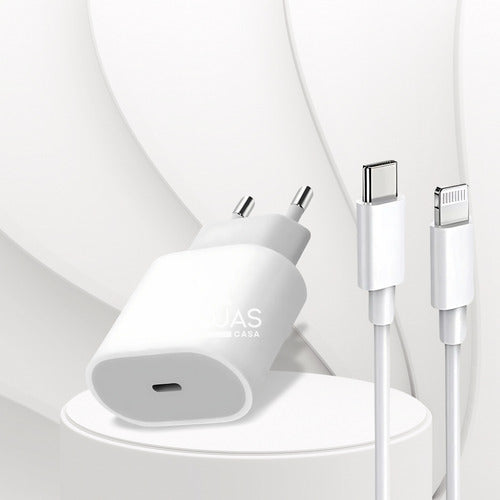Fonte Carregador + Cabo Usb-c Para iPhone X 11 12 13 14 25w