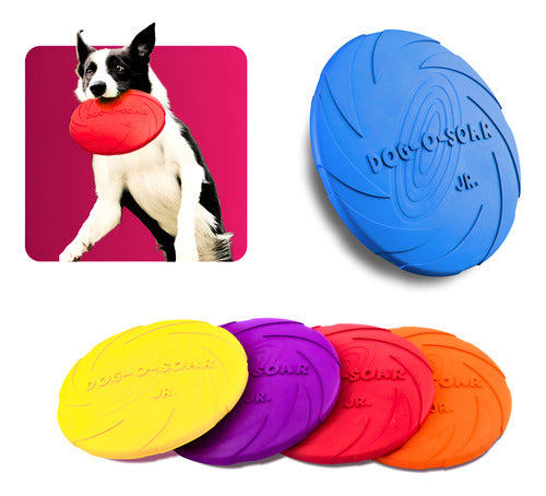 Disco Frisbee 22cm Borracha Brinquedo Cães Pets Lojas Casa