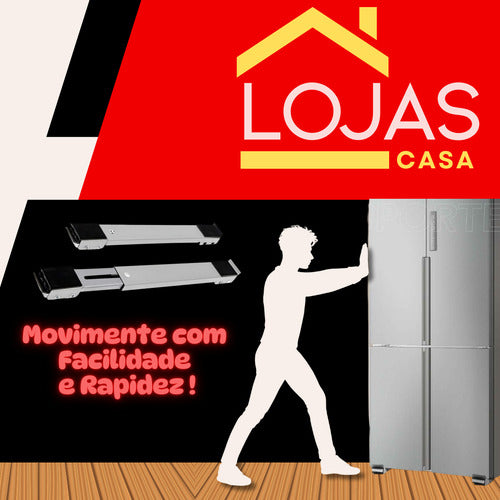 Suporte Para Geladeira/fogão/hack Com Rodinhas Até 200 Kg