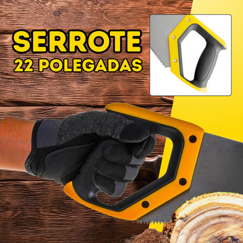 Serrote Em Aço Multiuso 55cm Cabo Emborrachado Profissional