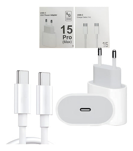 Carregador Premium Para iPhone 15 35w Cabo 2 Metros Tipo C