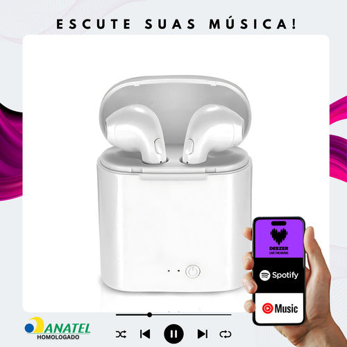 Fone De Ouvido Bluetooth Sem Fio Compatível Android