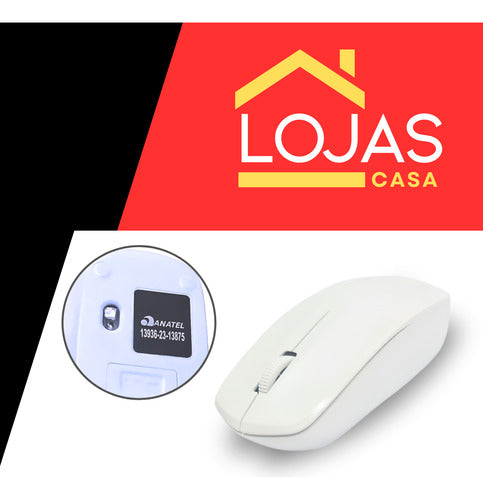 Mouse Sem Fio Sensor Óptico Profissional Confortável Cmos Un