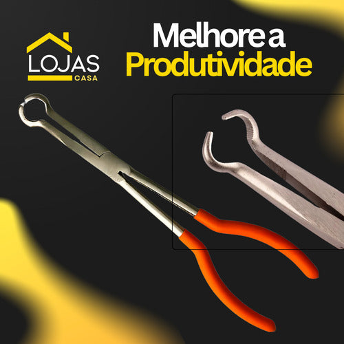 Alicate Formiguinha Meia Lua Longo Filtro De Combustível