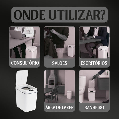 Lixeira Inteligente C/ Sensor Abre E Fecha Sozinha