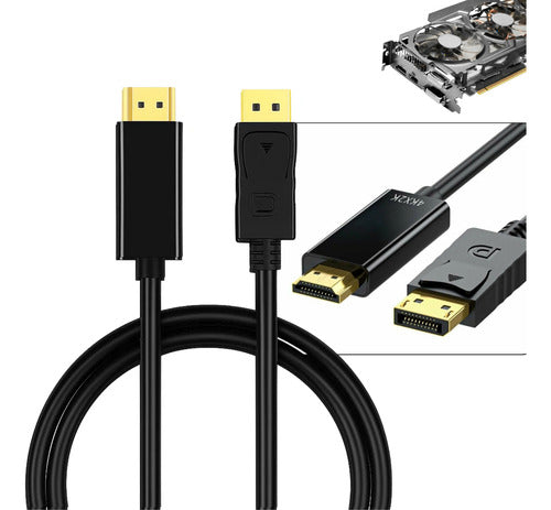 Cabo Adaptador Dp Displayport Para Hdmi Placa De Video 4k