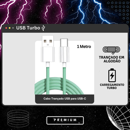 Cabo Usb Turbo Color Para Samsung Motorola LG A20 A32 A52 A7