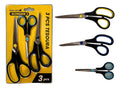 Kit 3 Tesoura Multiuso Aço Inox Papel Tecido Cozinha Costura