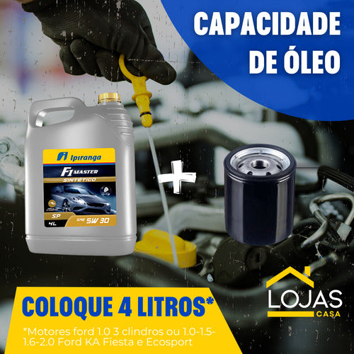 Kit Troca De Óleo 5w30 E Filtro Ford Ka 1.0 2005 Até 2017
