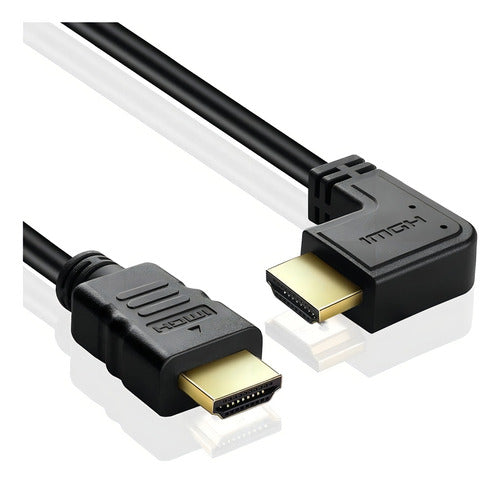 Cabo Hdmi Curvo 3 Metros Blindado Full Hd Tv Game Pc Notebook 90 Graus Para Painel De Tv De Parede Lojas Casa