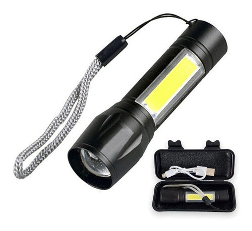 Lanterna Tatica Led Militar Longo Alcance Usb Recaregavel
