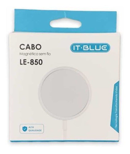Carregador Sem Fio Magnético Indução P/ iPhone 13 14 15 16 Cor Branco