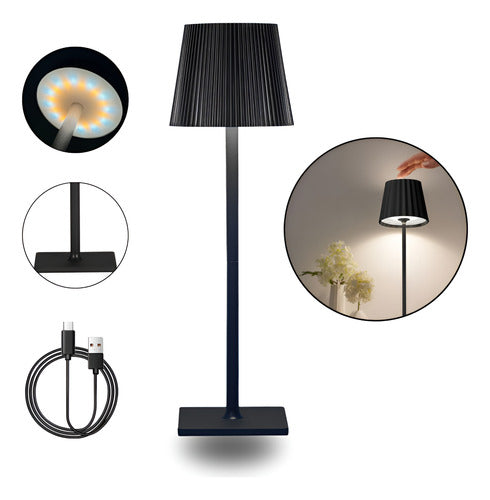 Luminária Mesa Abajur Led Ajustavel Sem Fio Recarregável