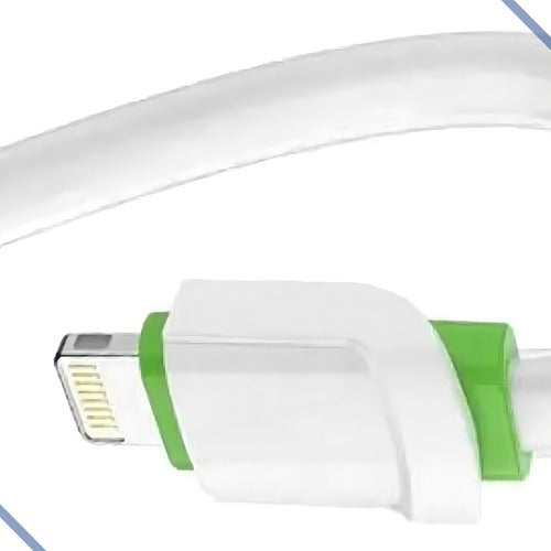 Cabo Carregador 2m Usb Compatível C/ iPhone 8 Plus S X Xr Xs Cor Branco