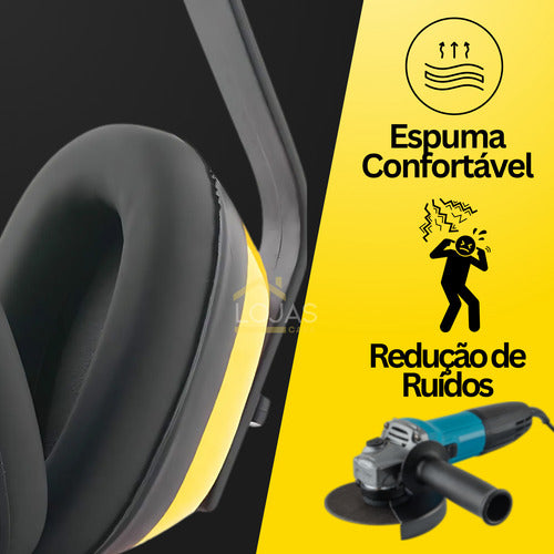 Abafador Ruído Tipo Concha Protetor Ouvido Profissional